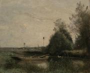 Jean-Baptiste-Camille Corot Pond at Mortain-Manche oil painting